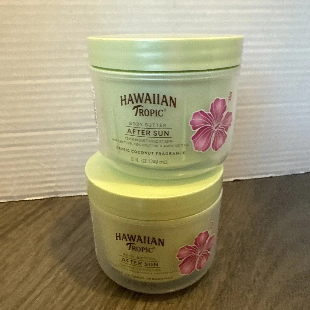 2 Hawaiian Tropic After Sun Body Butter with Coconut Oil, Beach Essentials,